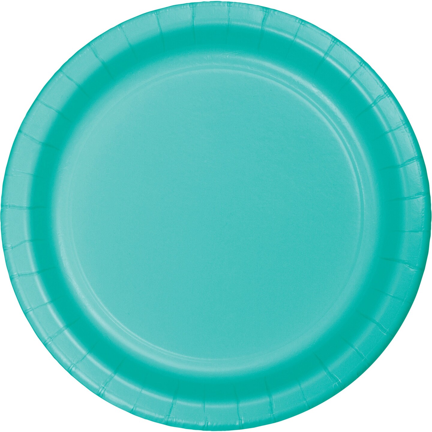 Party Central Club Pack of 240 Decorative Teal Lagoon Disposable Round Luncheon Plates 7&#x22;