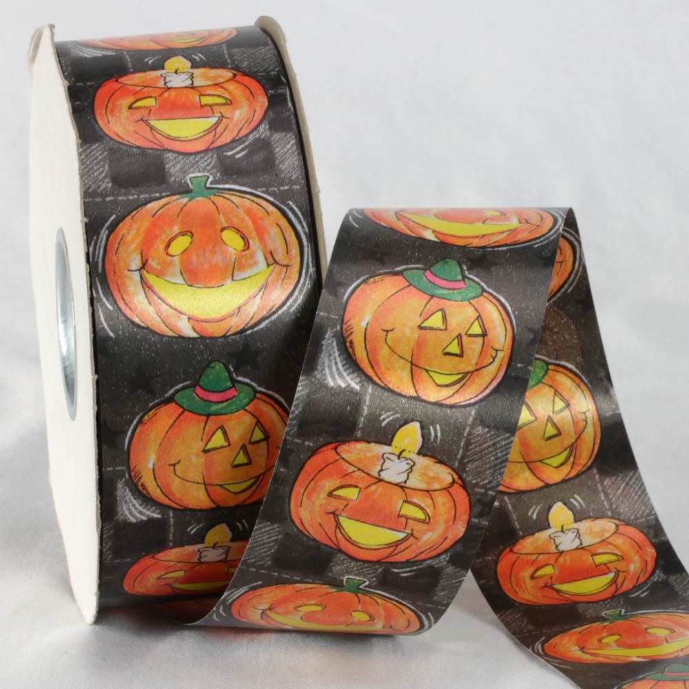 The Ribbon People Black and Orange Halloween Themed Ribbon 2&#x22; x 110 Yards