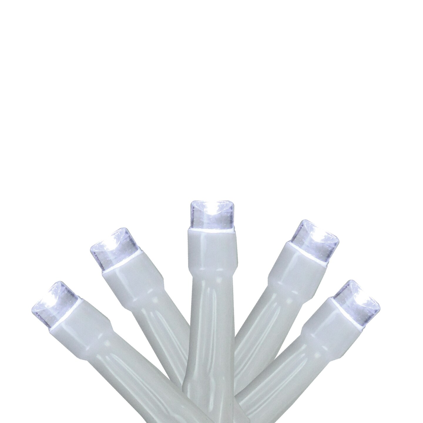 Brite Star 10 Battery Operated White LED Wide Angle Christmas Lights - 3 ft White Wire