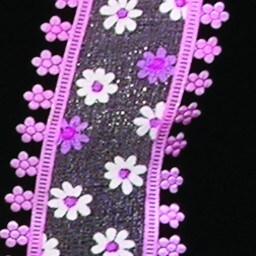 The Ribbon People Pink and White Mini Daisy Wire Edged Craft Ribbon 1.5&#x22; x 40 Yards