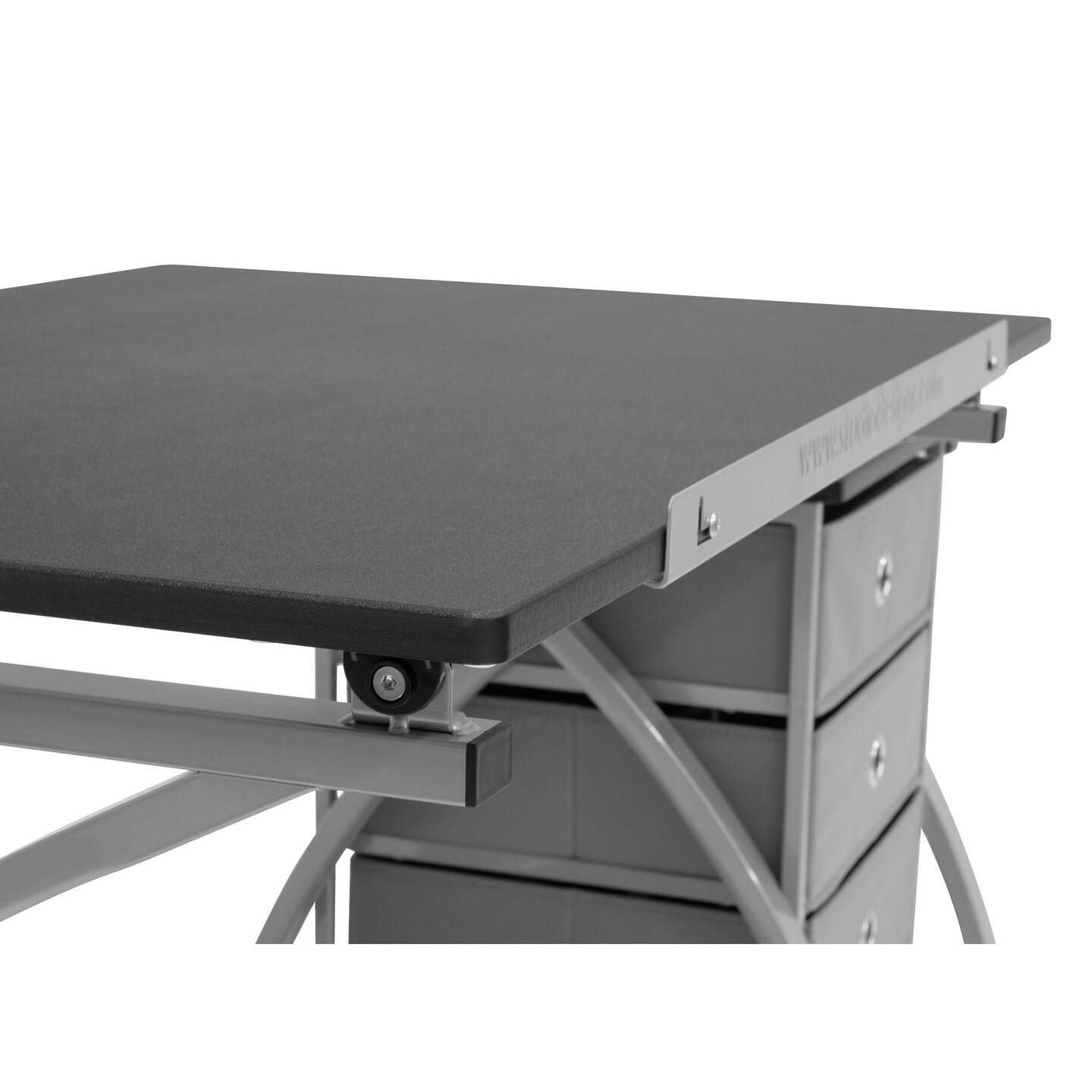 The Comet Center Plus with Matching Stool  - Silver / Black