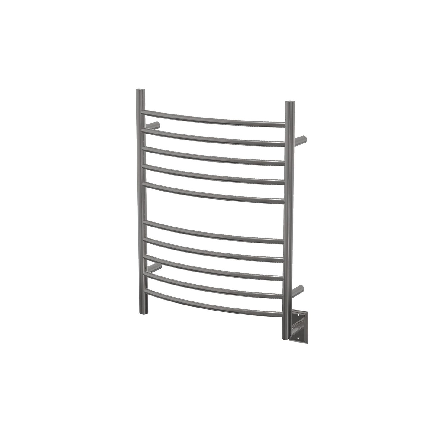 Amba Products 33.5&#x22; Stainless Steel Hardwired Curved 10 Polished Bar Towel Warmer