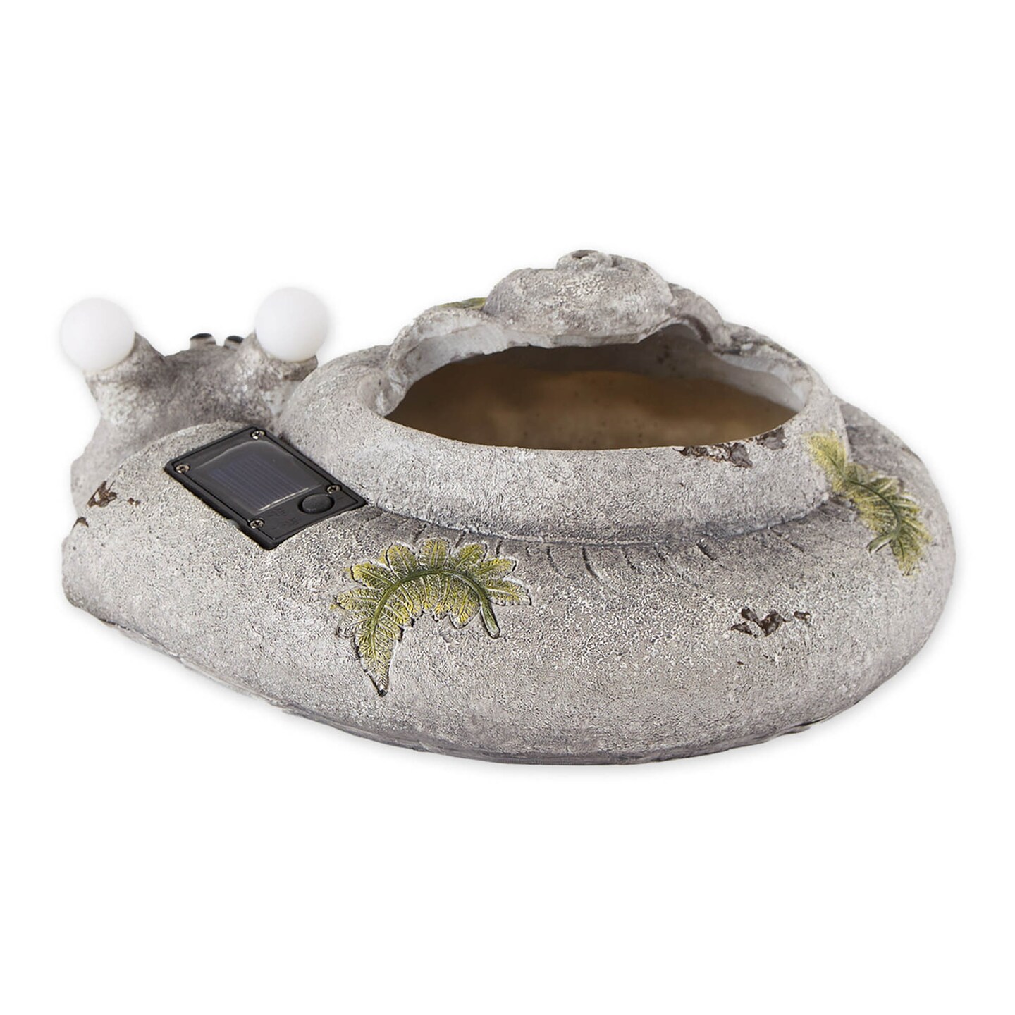 Accent Plus Home Decorative Snail Garden Planter with Solar Light-Up Tentacles