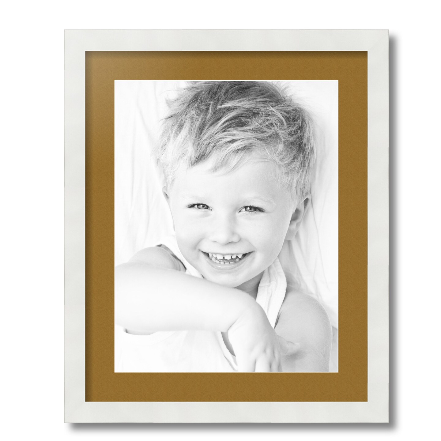 ArtToFrames 17x21" Matted Picture Frame with 13x17" Single Mat Photo Opening Framed in 1.25" White and 2" Mat (FWM-3966-17x21)