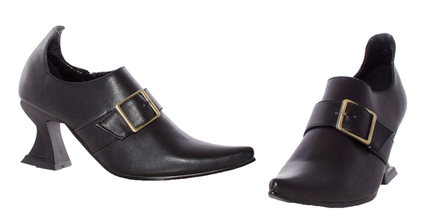 The Costume Center Black and Gold Shoe Witch Buckle Woman Medium