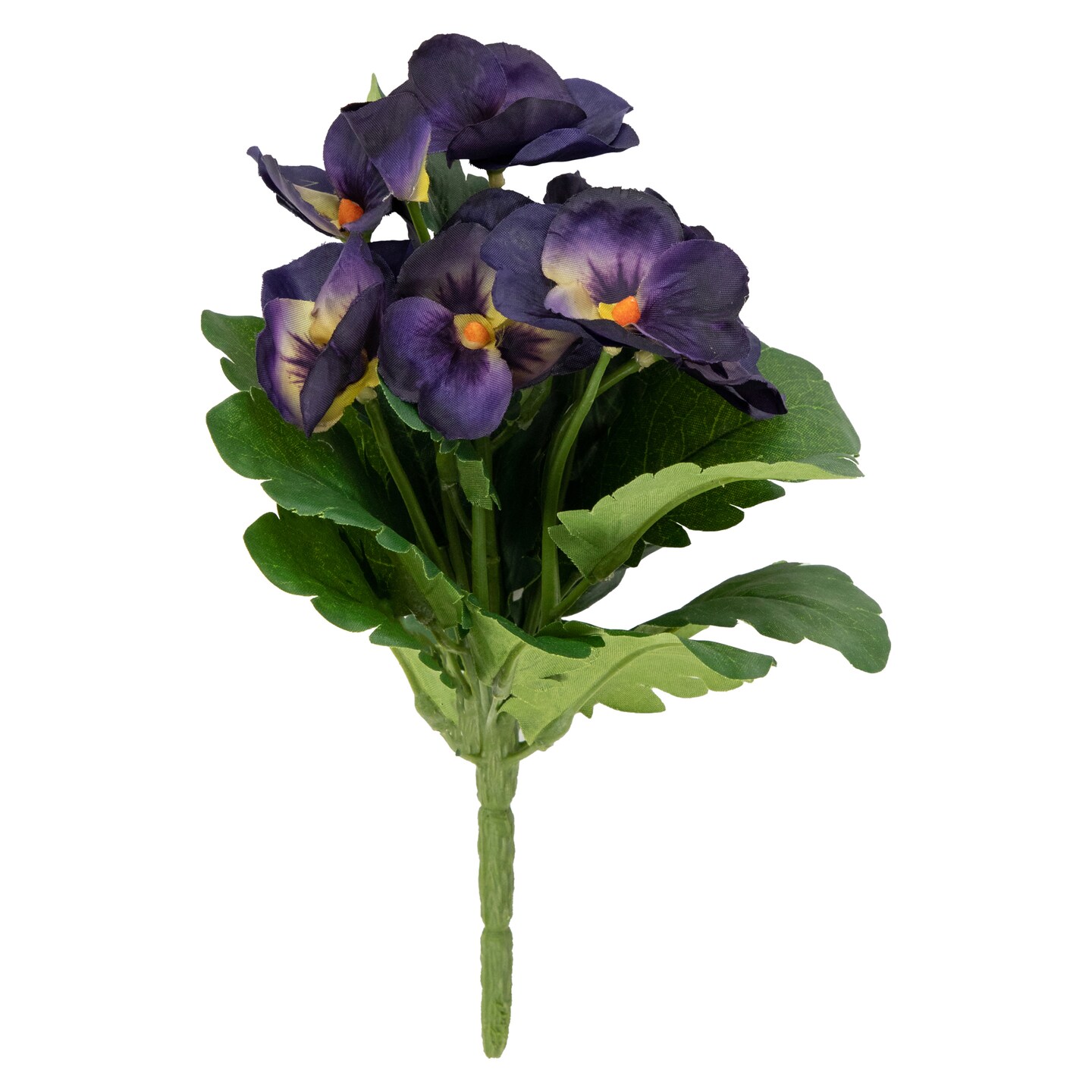 Allstate 8&#x22; Deepest Purple Pansy Artificial Silk Floral Bouquet