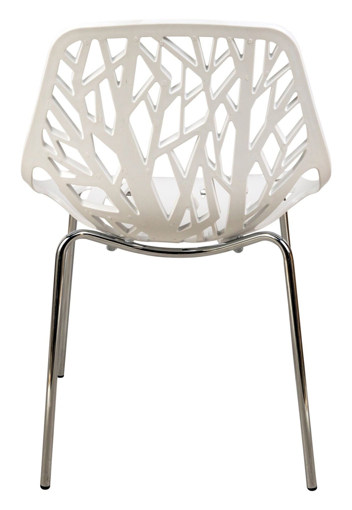 LeisureMod Modern Asbury Dining Chair with Chromed Legs