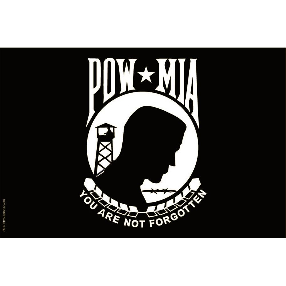 POW MIA You Are Not Forgotten Flag On Stick 4&#x22; x 6&#x22;