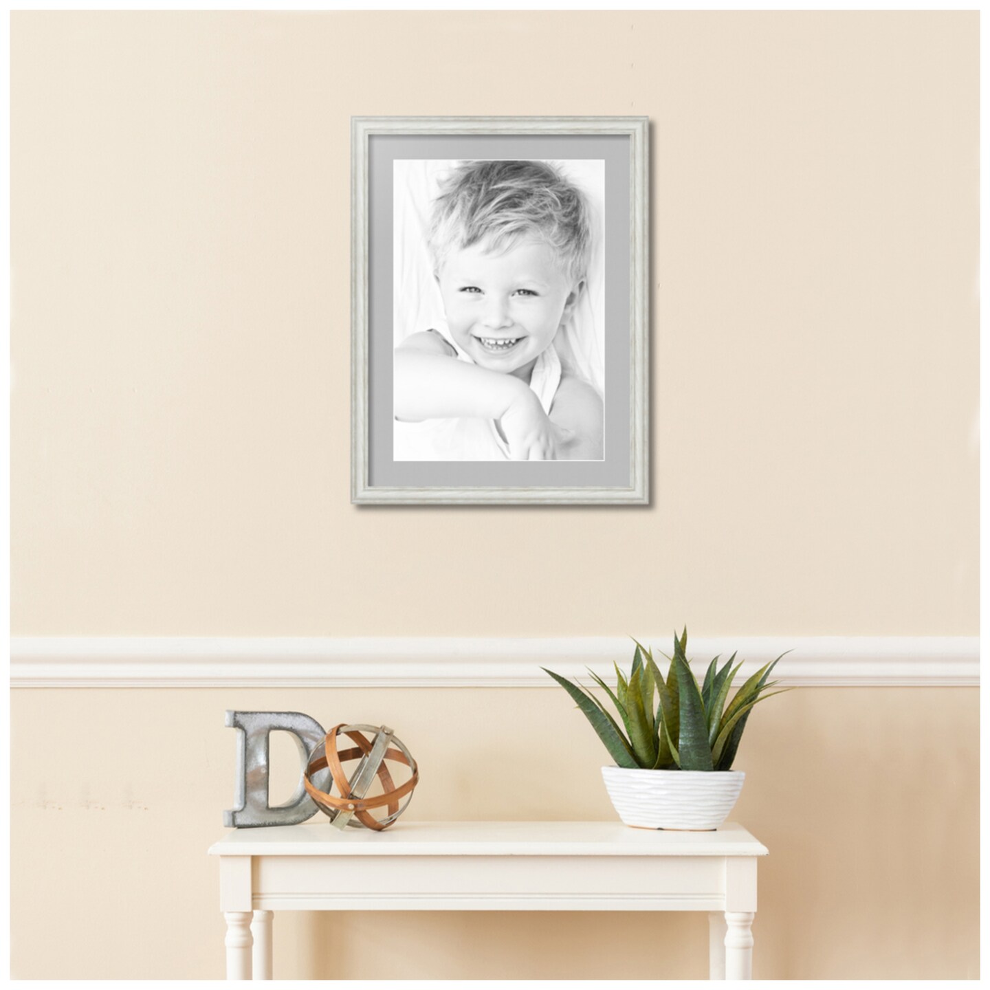 ArtToFrames 18x24" Matted Picture Frame with 14x20" Single Mat Photo Opening Framed in 1.25" White and 2" Mat (FWM-4098-18x24)