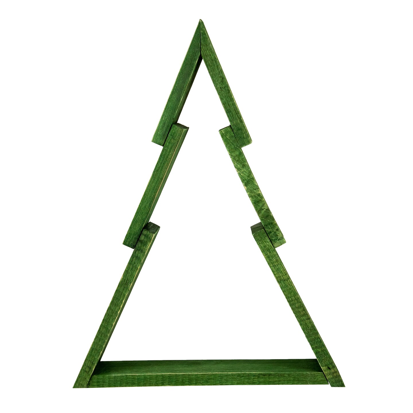 Northlight Geometric Wooden Christmas Tree Display - 12" - Green