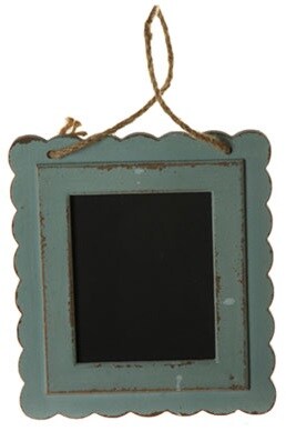 Raz 10" French Countryside Vertical Green Distressed Frame Hanging Chalkboard Wall Decor