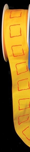 The Ribbon People Yellow and Orange French Window Wired Edge Craft Ribbons 1.5&#x22; x 44 Yards