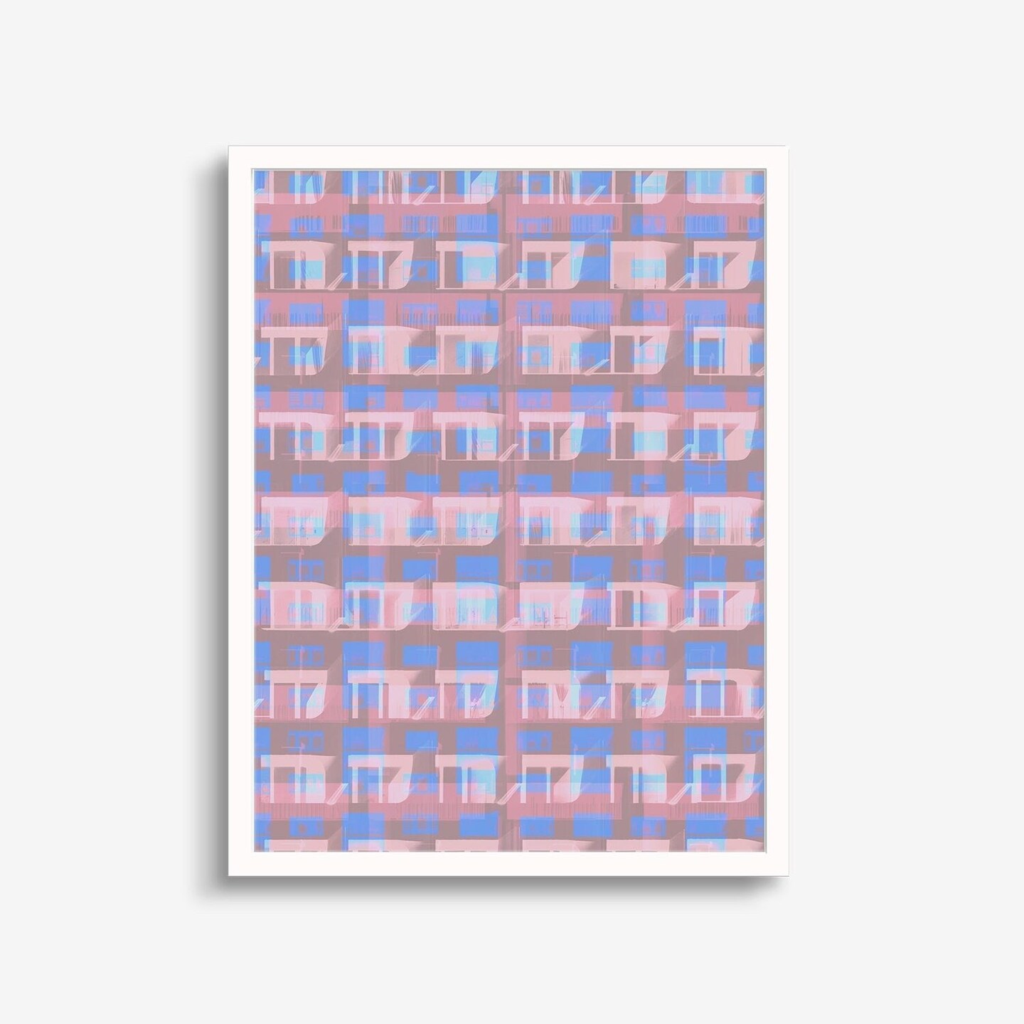 Building Facade Art Print, Photo Collage