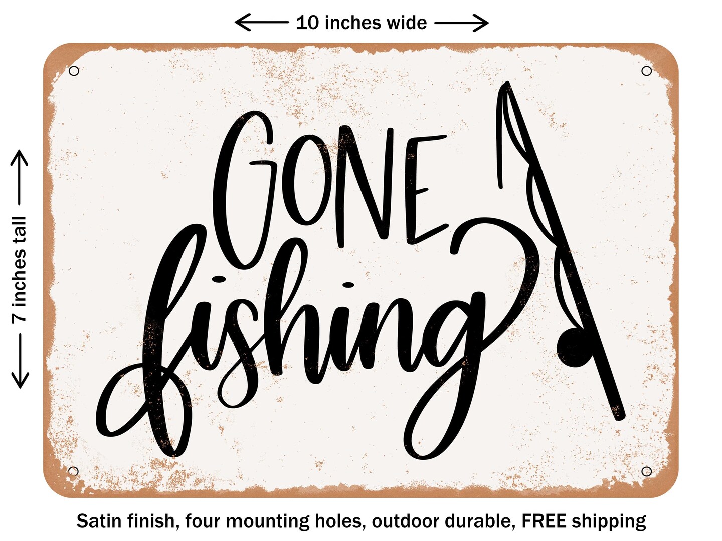 19 Inch Laser Cut Metal Bass Gone Fishing Sign Home Decor Vintage Wall Art  - Gone Fishing, 19.25 Inch - Fred Meyer