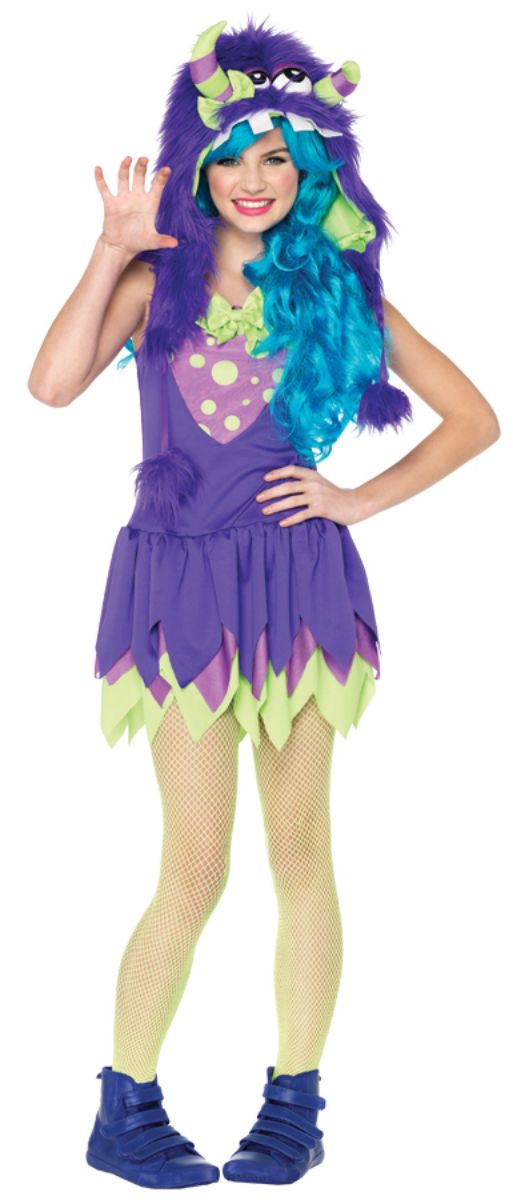 The Costume Center Purple and Blue Gerty Growler Girl Teen Halloween Costume - Medium
