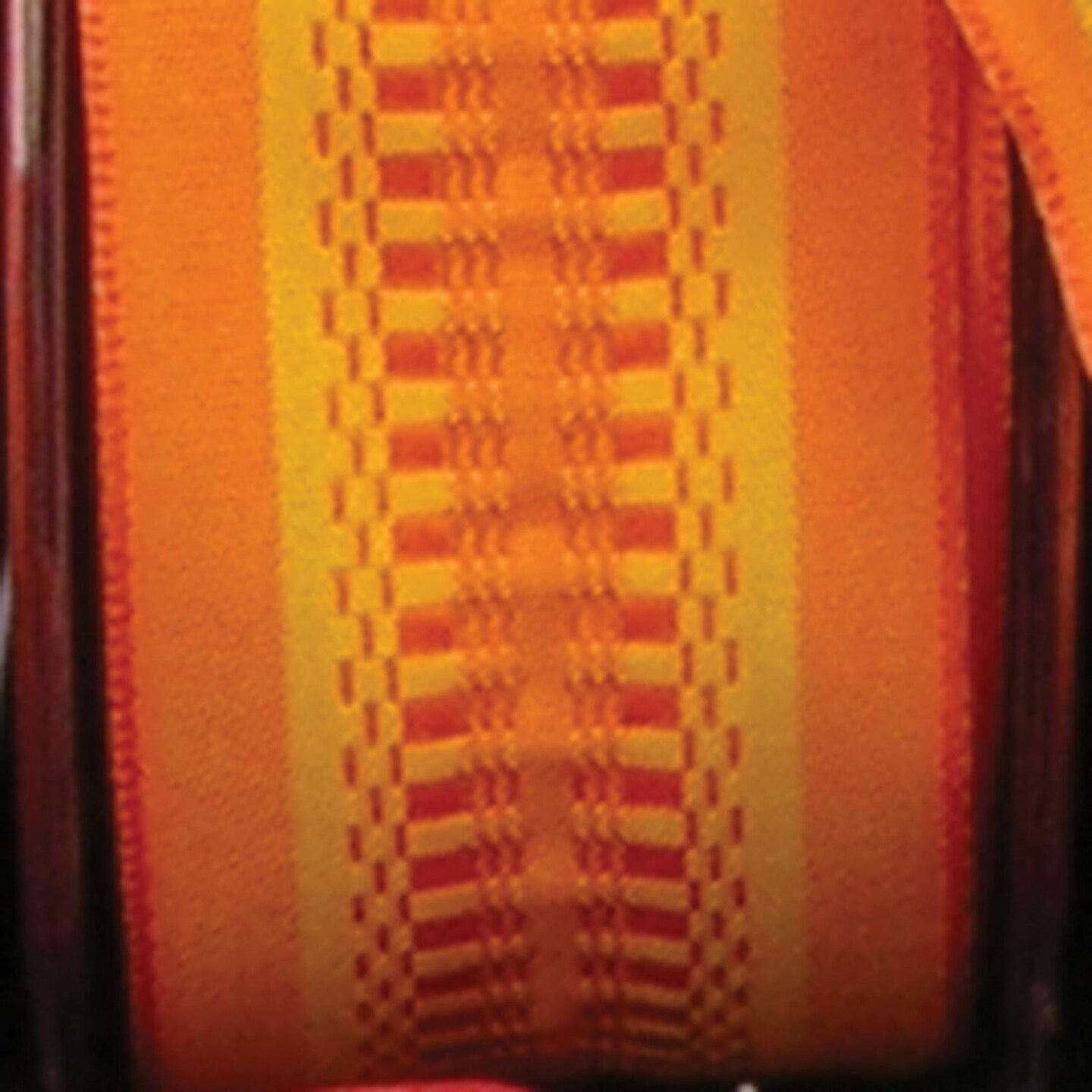 The Ribbon People Orange and Yellow Woven Wired Craft Ribbon 1.5" x 54 Yards