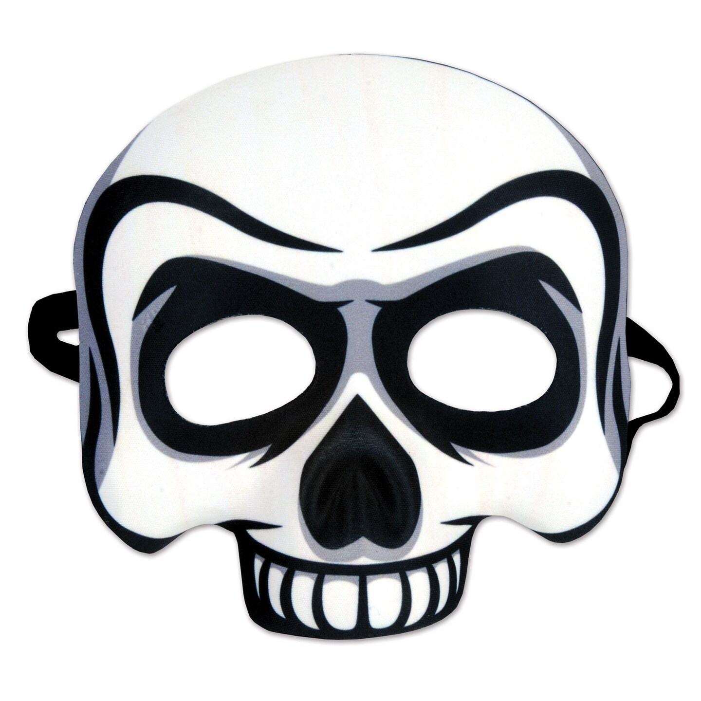 Party Central Pack of 6 Day of the Dead Skull Halloween Half Mask Costume Accessory - One Size