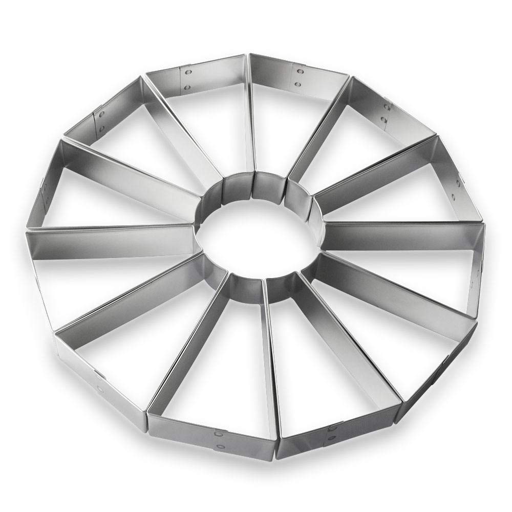 Trapezoid Cookie Platter Cutter 3 3/8 in B0712, CookieCutter.com, Tin Plated Steel, Handmade in the USA