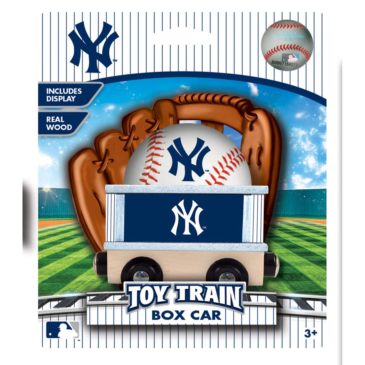 MasterPieces Wood Train Box Car - MLB New York Yankees - Officially Licensed Toddler & Kids Toy