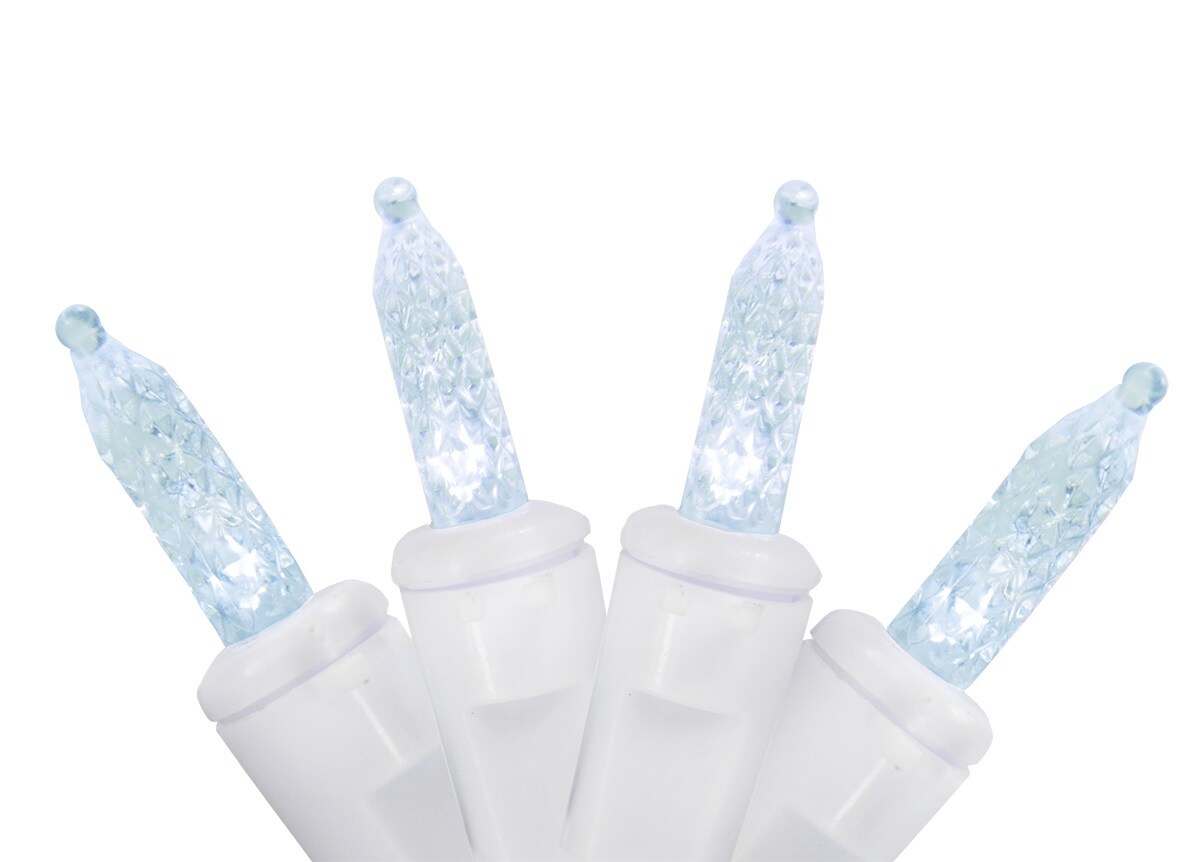 CC Christmas Decor Set of 60 Crystal White LED Mini Dripping Icicle Christmas Lights 37.25 ft - White Wire