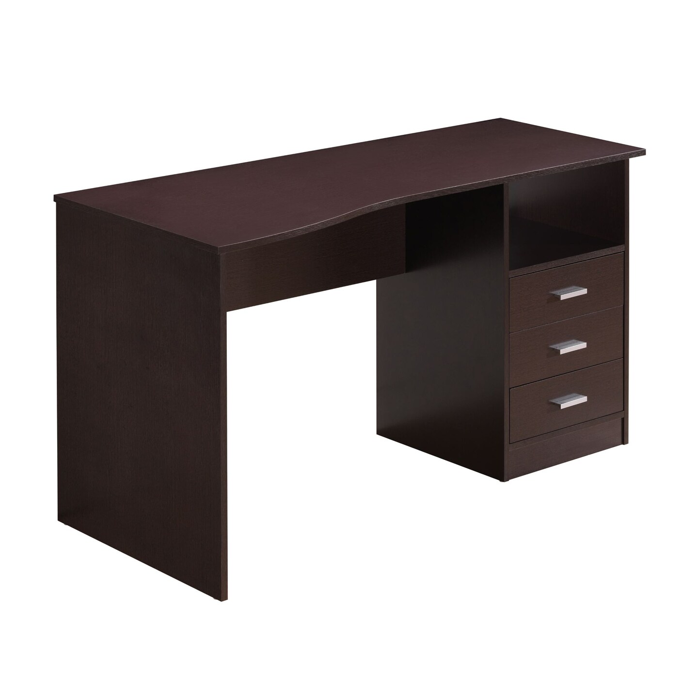 Techni Office Solutions 51.25" Brown Espresso Unique Techni Mobili Classic Computer Desk with Multiple Drawers