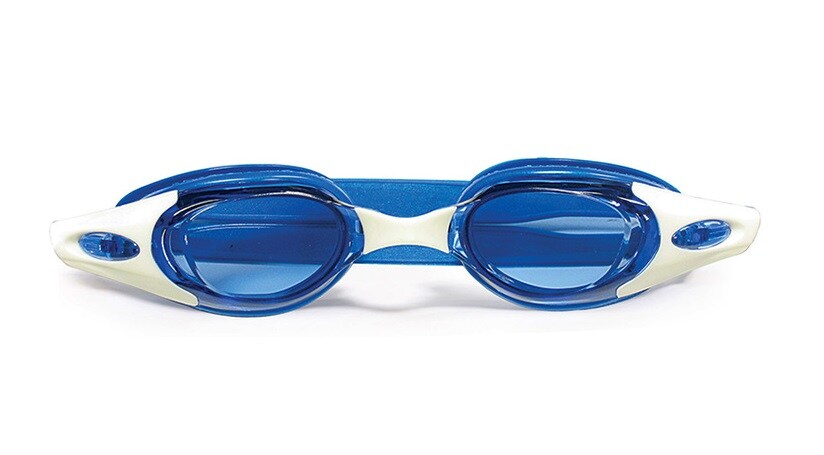 Swim Central 7" Blue and White Advanced Pro Goggles Swimming Pool Accessory for Adults