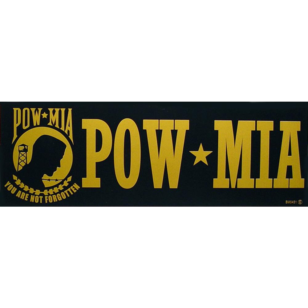 POW MIA Bumper Sticker 3-1/4&#x22;X9&#x22;