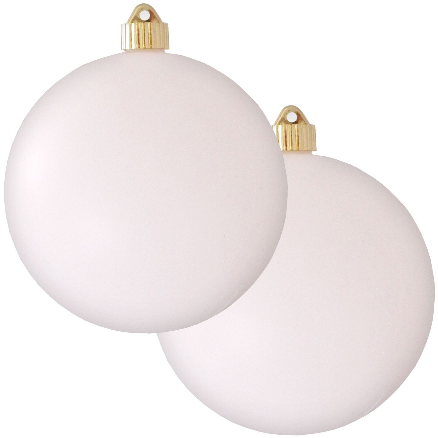 Christmas by Krebs 2ct Cloud White Shatterproof Christmas Ball Ornaments 6&#x22; (150mm)