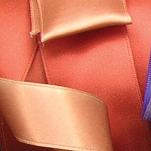 The Ribbon People Peach Pink Two-Tone Double Face Wired Craft Ribbon 1.5&#x22; x 27 Yards