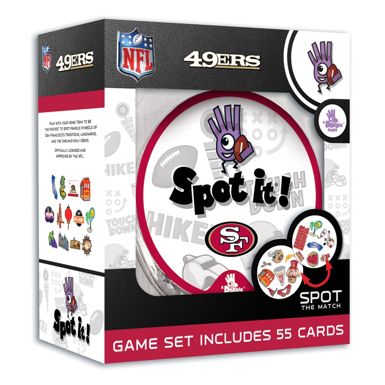 Masterpieces   Officially Licensed NFL San Francisco 49ers Spot It Game for Kids and Adults