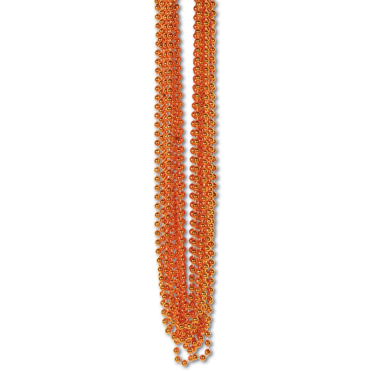 Beistle Club Pack of 720 Orange Metallic Halloween Small Round Beaded Necklace Party Favors 33&#x27;&#x27;
