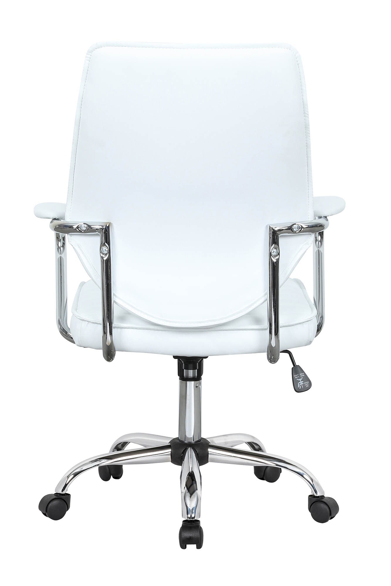 LeisureMod Winchester Home Leather Office Chair - White