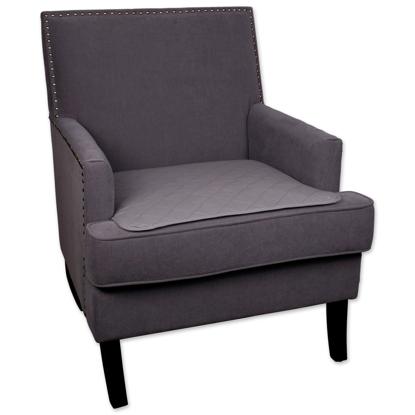 Contemporary Home Living 22" Iron Gray Absobent Washable Incontinence Chair Seat Protector Pad