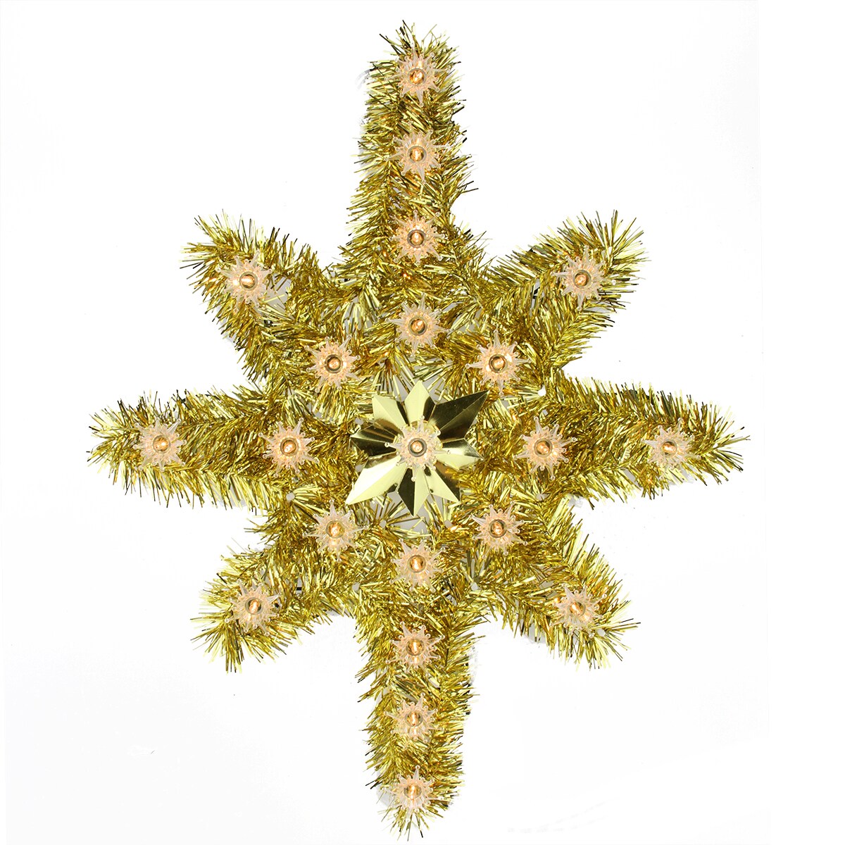 Northlight 21&#x22; Gold Star of Bethlehem Christmas Tree Topper - Clear Lights