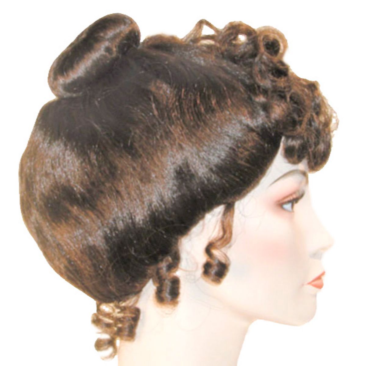 The Costume Center Light Brown Curly Gibson Girl Women Adult Wig Halloween Costume Accessory - One Size