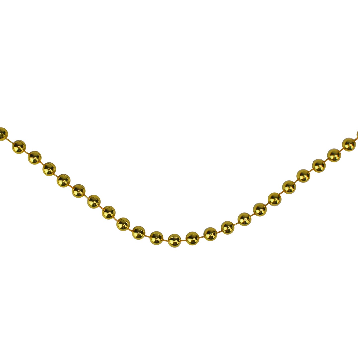 Northlight Metallic Beaded Commercial Christmas Garland - 66&#x27; x .15&#x22; - Gold - Unlit