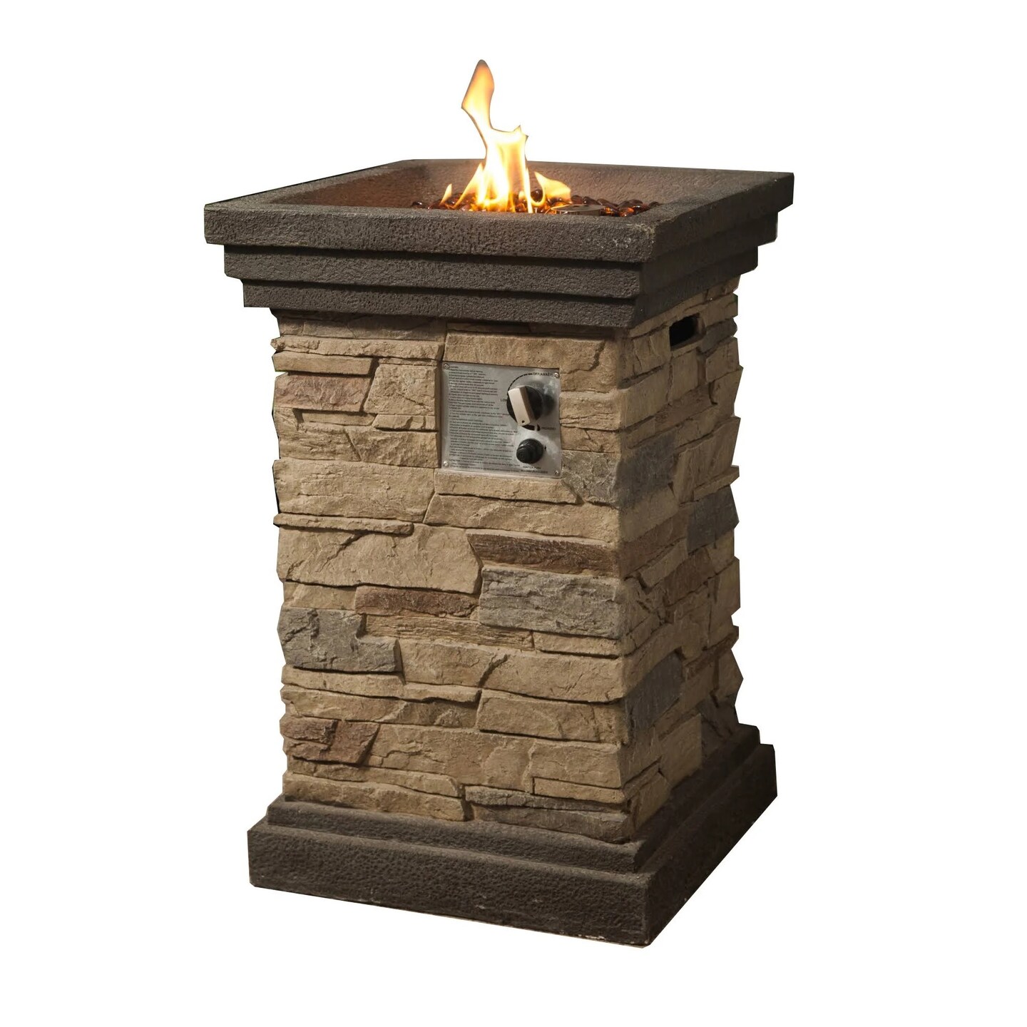 Northlight 29.25&#x22; Classic Stone Column Style Gas Fire Pit