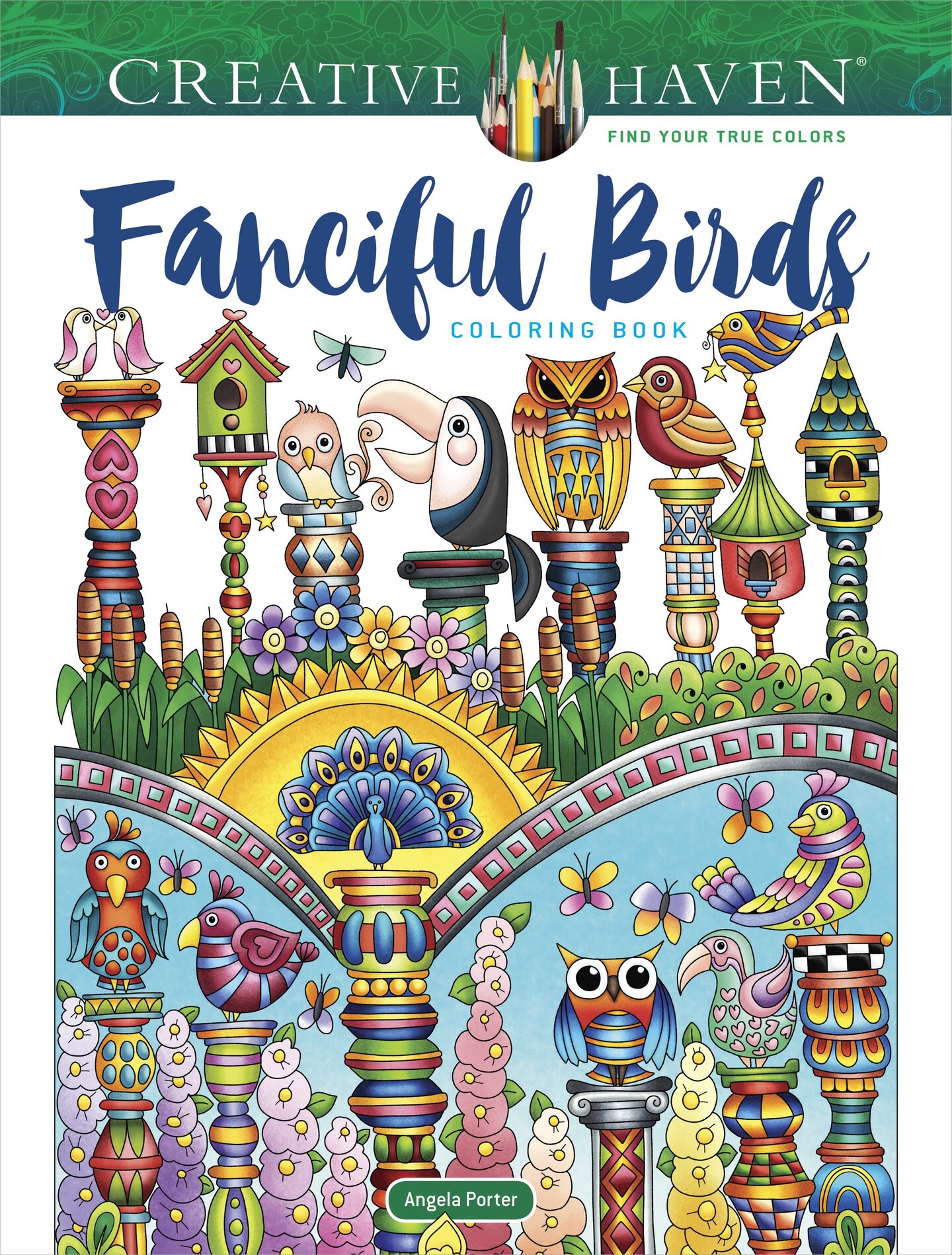 Creative Haven: Fanciful Birds Coloring Book-