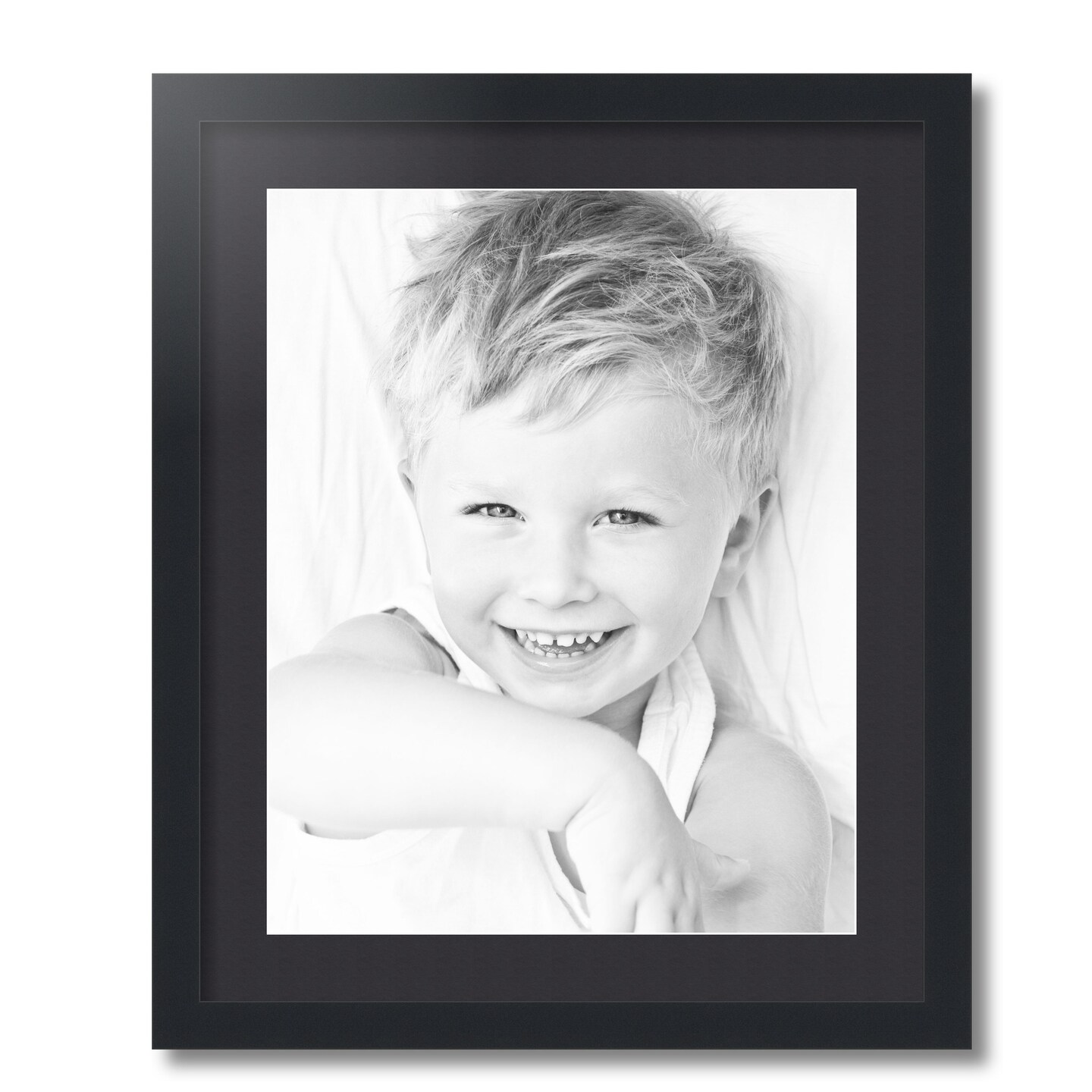 ArtToFrames 19x23" Matted Picture Frame with 15x19" Single Mat Photo Opening Framed in 1.25" Black and 2" Mat (FWM-3926-19x23)