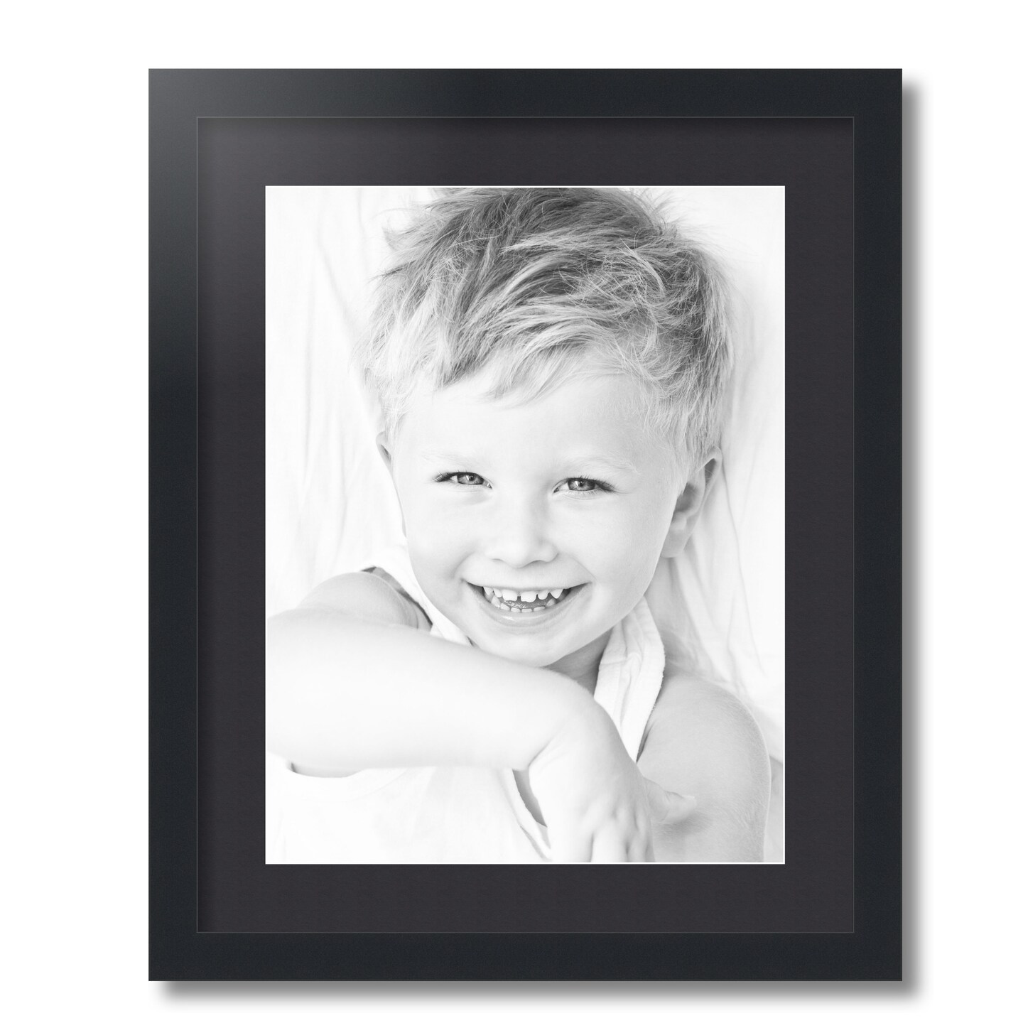 ArtToFrames 17x21" Matted Picture Frame with 13x17" Single Mat Photo Opening Framed in 1.25" Black and 2" Mat (FWM-3926-17x21)