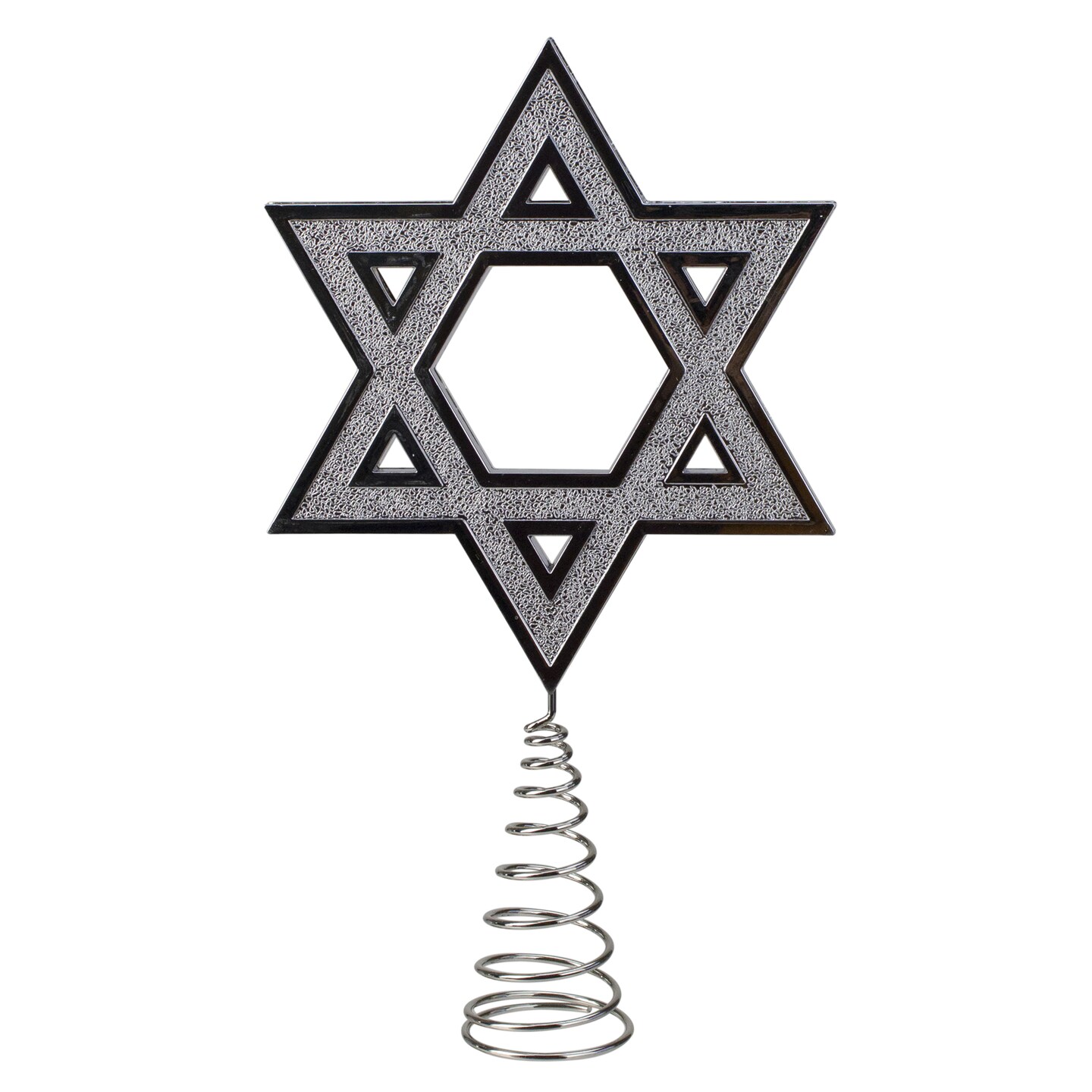 Kurt Adler 9.5" Silver Star of David Hanukkah Holiday Tree Topper