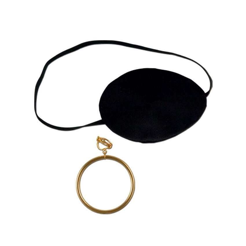 Party Central Club Pack of 12 Pirate Eye Patch and Earring Halloween Costume Accessories 3"