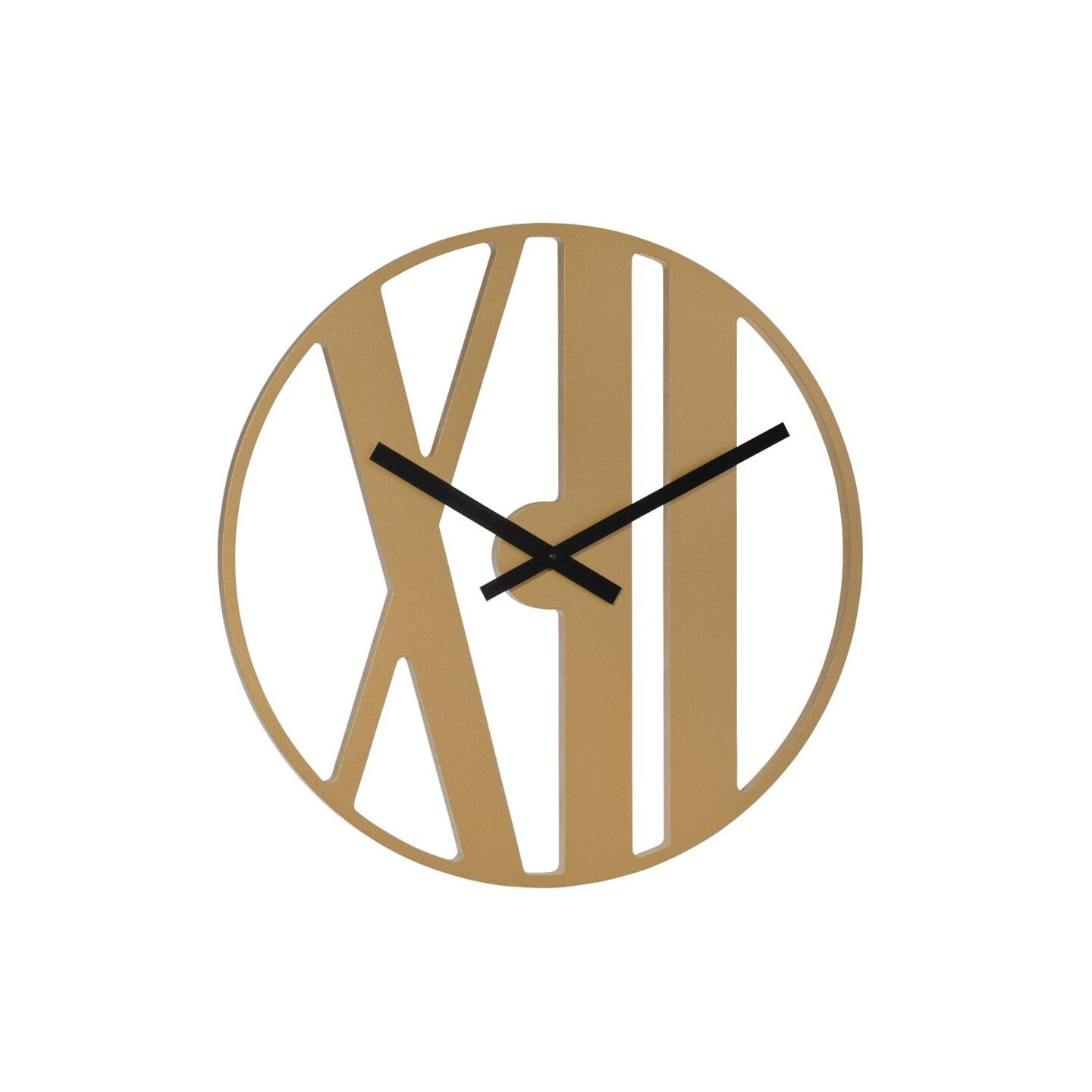 Hermle 27.5&#x22; Gold and Black Round Gallery Wall Clock