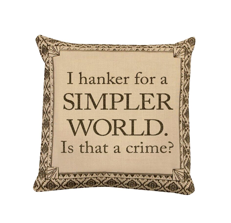 Heritage Lace 18" Beige and Brown Downton Abbey Simpler World Throw