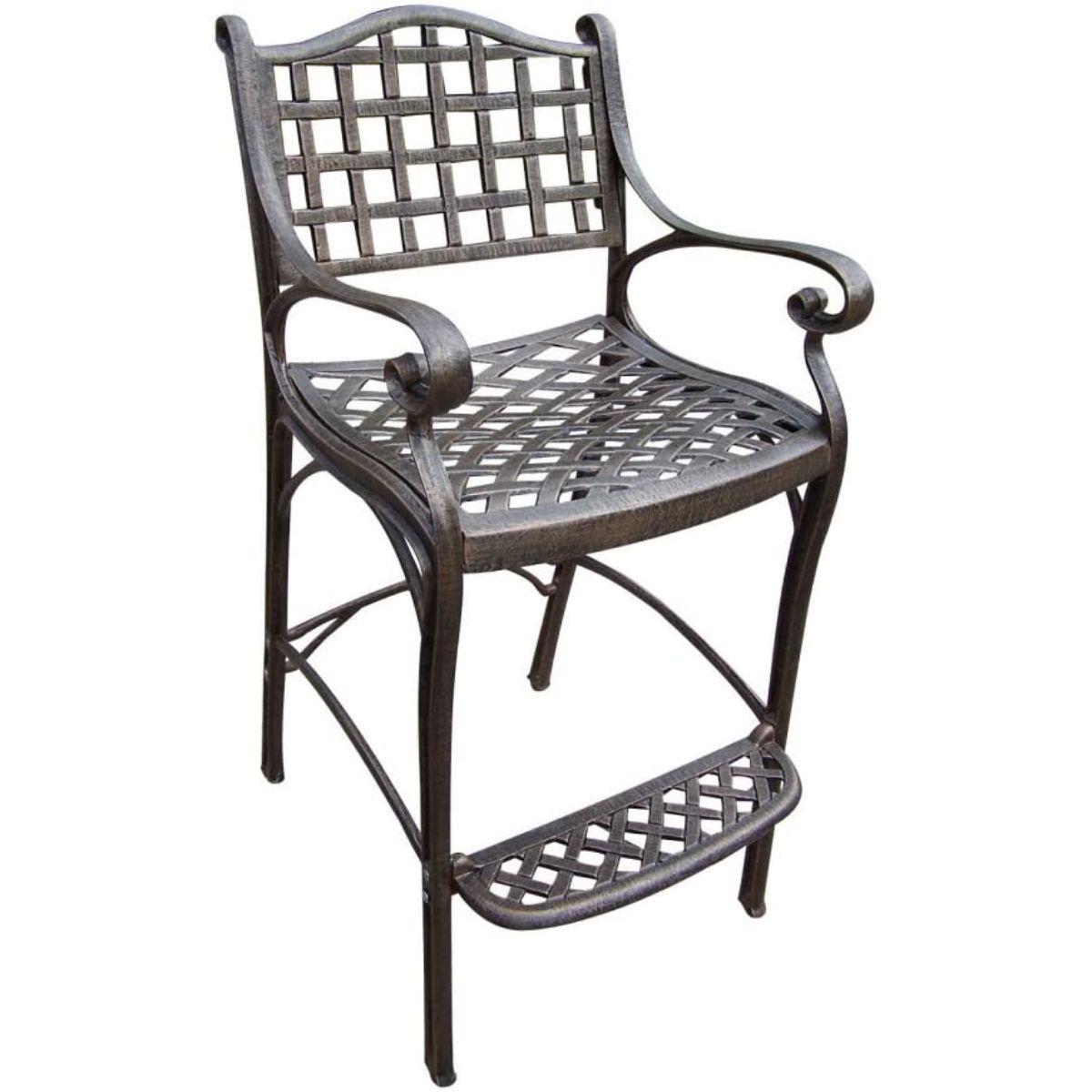 Outdoor Living and Style Elite Cast Aluminum Bar Stool