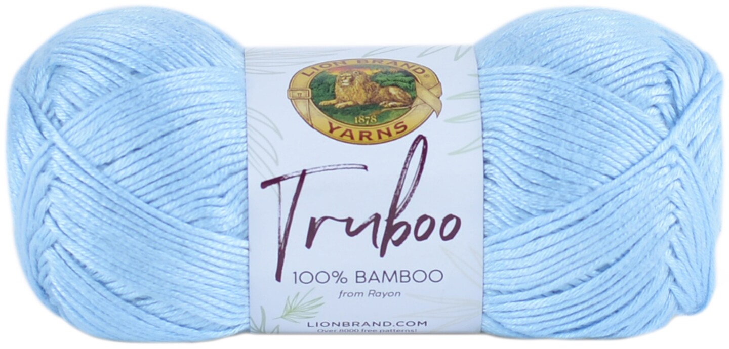 Lion Brand Truboo Yarn-Light Blue