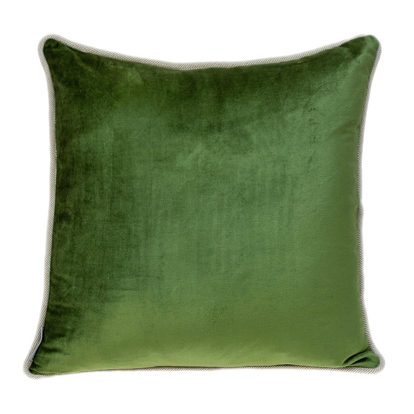 Nassau Collection 20&#x22; Green and Gray Cotton Throw Pillow