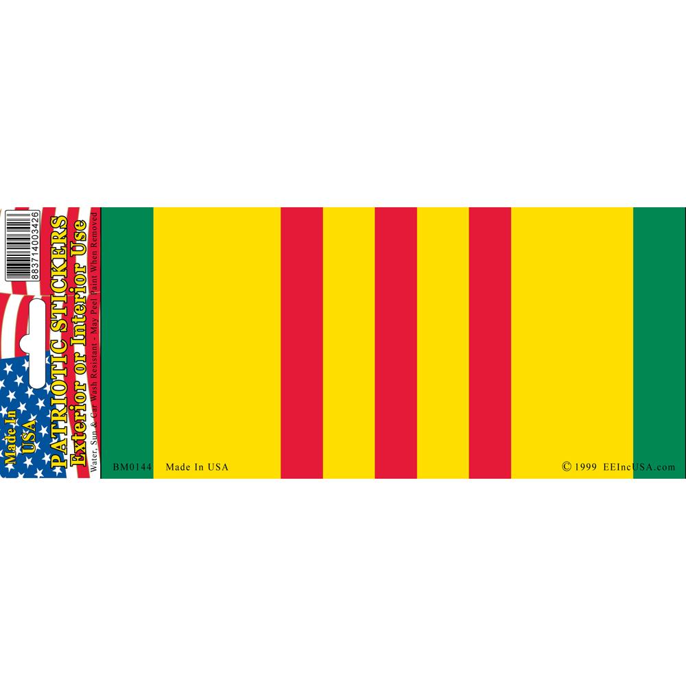 Vietnam Service Ribbon Bumper Sticker 3&#x22;X6-1/2&#x22;