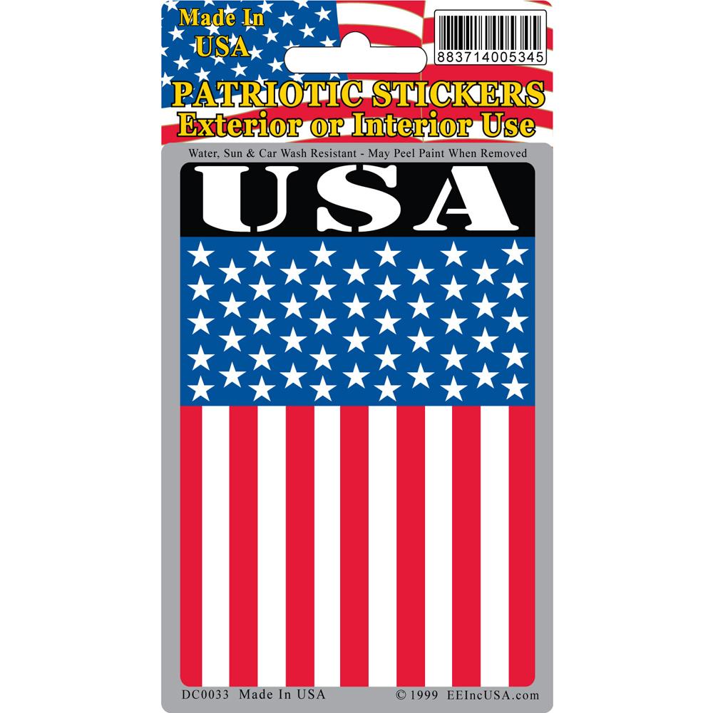 U.S.A. American Flag Sticker 2-3/4&#x22;X4&#x22;