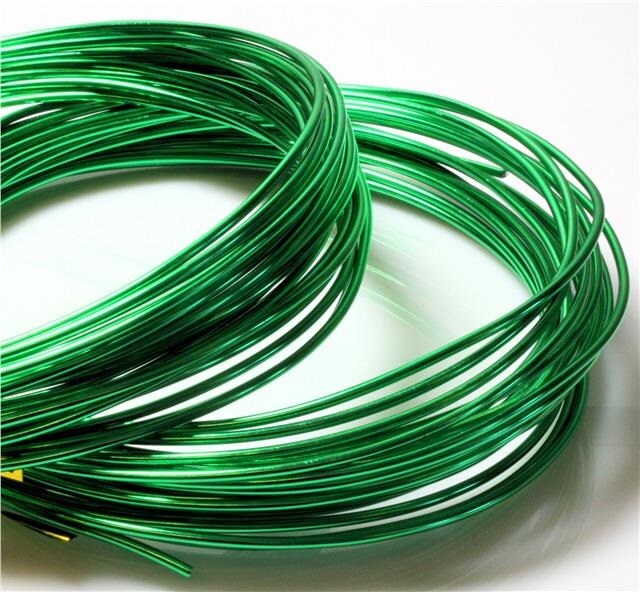 The Ribbon People 4mm Forest Colored Designer Aluminum Wire- Approximately 15 Yards